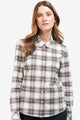 Barbour Ladies Shirt new Daphne in Cloud/Olive check LSH1540WH52 front