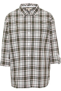 Barbour Angelonia Oversized long sleeve Shirt in Olive /pink Check LSH1614OL51 fashion