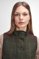 Barbour Gilet Glades Ladies wool Gilet in Olive tartan tweed LWO0239OL91