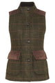 Barbour Gilet Glades Ladies wool Gilet in Olive tartan tweed LWO0239OL91 classic