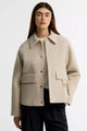 Barbour Womens SPEY luxury wool coat in Cream LWO0263CR51