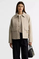 Barbour Womens SPEY luxury wool coat in Cream LWO0263CR51 bag