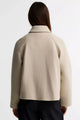 Barbour Womens SPEY luxury wool coat in Cream LWO0263CR51 back