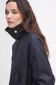 Barbour NEW Modern Beadnell long wax in NAVY  LWX1402NY92 collar