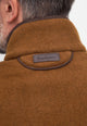 Barbour Gilet Langdale Mens fleece Gilet-Rust Brown MFL0079BR51 collar