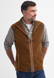 Barbour Gilet Langdale Mens fleece Gilet-Rust Brown MFL0079BR51 zip