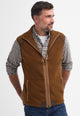 Barbour Gilet Langdale Mens fleece Gilet-Rust Brown MFL0079BR51 zip