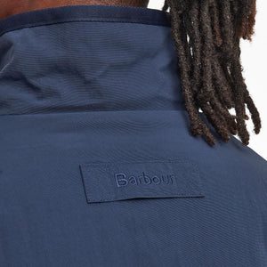 Barbour Fleece Reversible in Navy MFL0195NY71 back logo