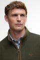 Barbour Harwood Zip thru Fleece in Olive  MFL0216OL51 collar