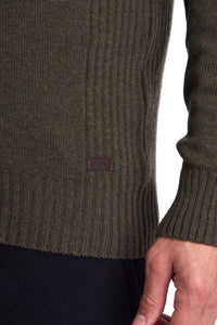 Barbour jumper Nelson essential half zip in Seaweed MKN0863GN73 warm