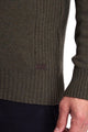 Barbour jumper Nelson essential half zip in Seaweed MKN0863GN73 warm