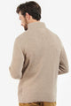Barbour jumper Nelson essential half zip in stone MKN0863ST51 back