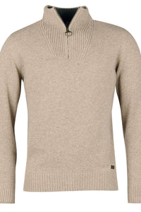 Barbour jumper Nelson essential half zip in stone MKN0863ST51 sweater
