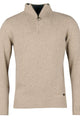 Barbour jumper Nelson essential half zip in stone MKN0863ST51 sweater
