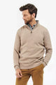 Barbour jumper Nelson essential half zip in stone MKN0863ST51 fashion