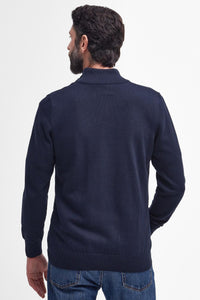 Barbour Jumper Cotton half zip in Navy MKN1074NY91 back
