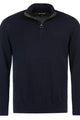 Barbour Jumper Cotton half zip in Navy MKN1074NY91 style