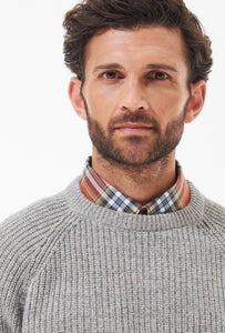 Barbour Sweater Horseford Crew neck in Stone MKN1113ST51 neck