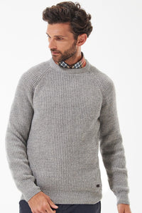 Barbour Sweater Horseford Crew neck in Stone MKN1113ST51 front