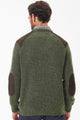 Barbour Jumper the Raisthorpe Crew neck in speckled Olive MKN1483OL51 back