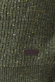 Barbour Jumper the Raisthorpe Crew neck in speckled Olive MKN1483OL51 logo