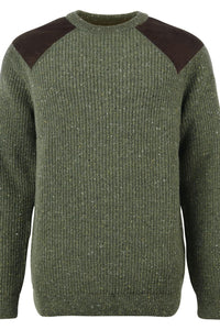 Barbour Jumper the Raisthorpe Crew neck in speckled Olive MKN1483OL51 fashion