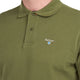 Barbour Polo Shirt Tartan Pique in Burnt Olive MML0012OL39 collar