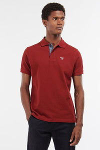 Barbour Polo Shirt Tartan Pique in red wine MML0012RE65