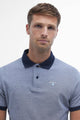 Barbour Polo Shirt Sports Polo Mix Electric Blue MML0628BL24 collar