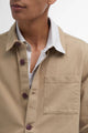 Barbour Washed Cotton overshirt heavy duty in Washed Stone MOS0281ST17 button