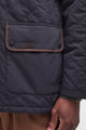 Barbour Burton Quilt in Navy MQU1306NY91 front pocket