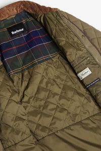 Barbour Burton waterproof, breathable Quilt in Olive MQU1306OL52 lining