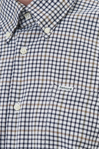 Barbour Shirt NEW Henderson in Whisper White navy/green check MSH5044WH32 logo 