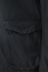 Barbour Beacon-as worn in Skyfall James Bond Wax Sports Jacket-BLACK MWX0007BK91 logo