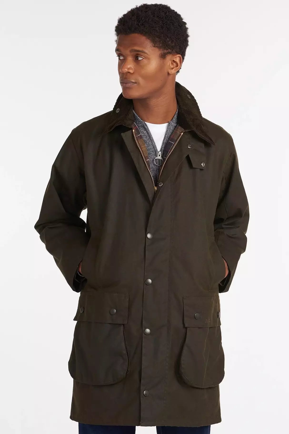 Barbour Northumbria Classic wax jacket in Olive MWX0009OL91 Smyths Country Sports
