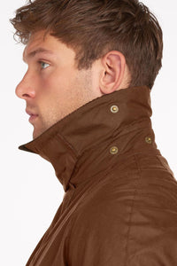 Barbour Ashby Wax Jacket in new Bark colour MWX0339BR31 funnel collar