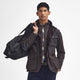 Barbour waxed Jacket Ogston in Rustic Brown MWX0700RU71 Bag