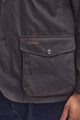 Barbour waxed Jacket Ogston in Rustic Brown MWX0700RU71 pocket