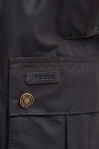 Barbour Halton New Mens wax Jacket in Rustic Brown MWX2290RU91 logo