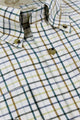 Viyella shirt mens Brunswick Green check in luxury wool/cotton mix VY0110-689 collar