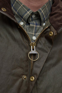 Barbour Prestbury Mens wax jacket in Olive MWX0726OL71 zip