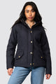 Barbour Millfire lady's quilted jacket with hood in Navy/Classic LQU0665NY94 fashion