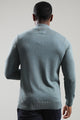 Barbour Jumper Cotton Half Zip in pale blue Vintage Teal MKN1074TE31 back