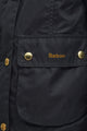 Barbour Beadnell Cropped short wax jacket in Sage LWX1403SG51 pocket