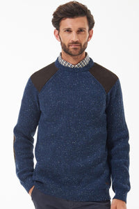 Barbour Jumper the Raisthorpe crew neck in speckled Navy MKN1483NY91
