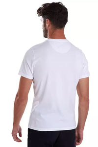 Barbour white sports tee Essential Tee shirt round neck MTS0331WH11 back