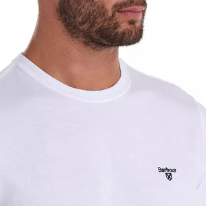 Barbour white sports tee Essential Tee shirt round neck MTS0331WH11 logo
