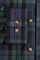 Viyella Shirt Mens BlackWatch in luxury wool/cotton mix VY7136-265 sleeve