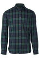 Viyella Shirt Mens BlackWatch in luxury wool/cotton mix VY7136-265 front
