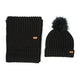 Barbour Christmas Beanie & Scarf Set -Saltburn-Gift Box Set-Black-LGS0023BK11